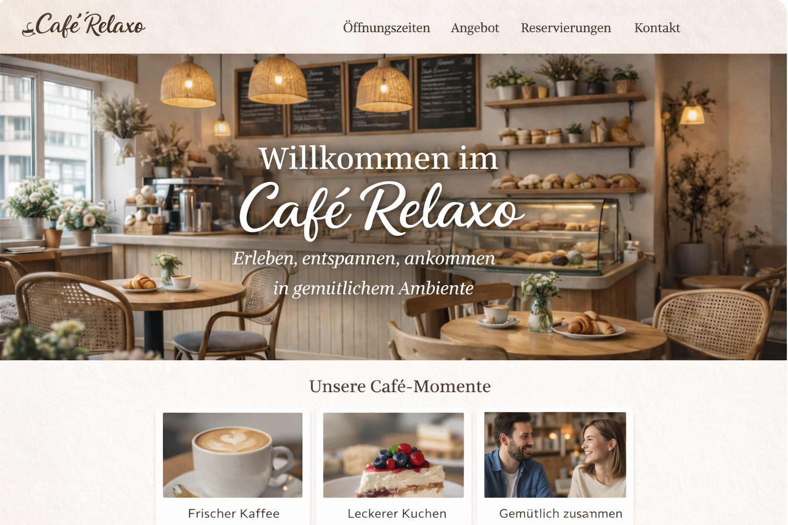 Website für ein kleines Unternehmen