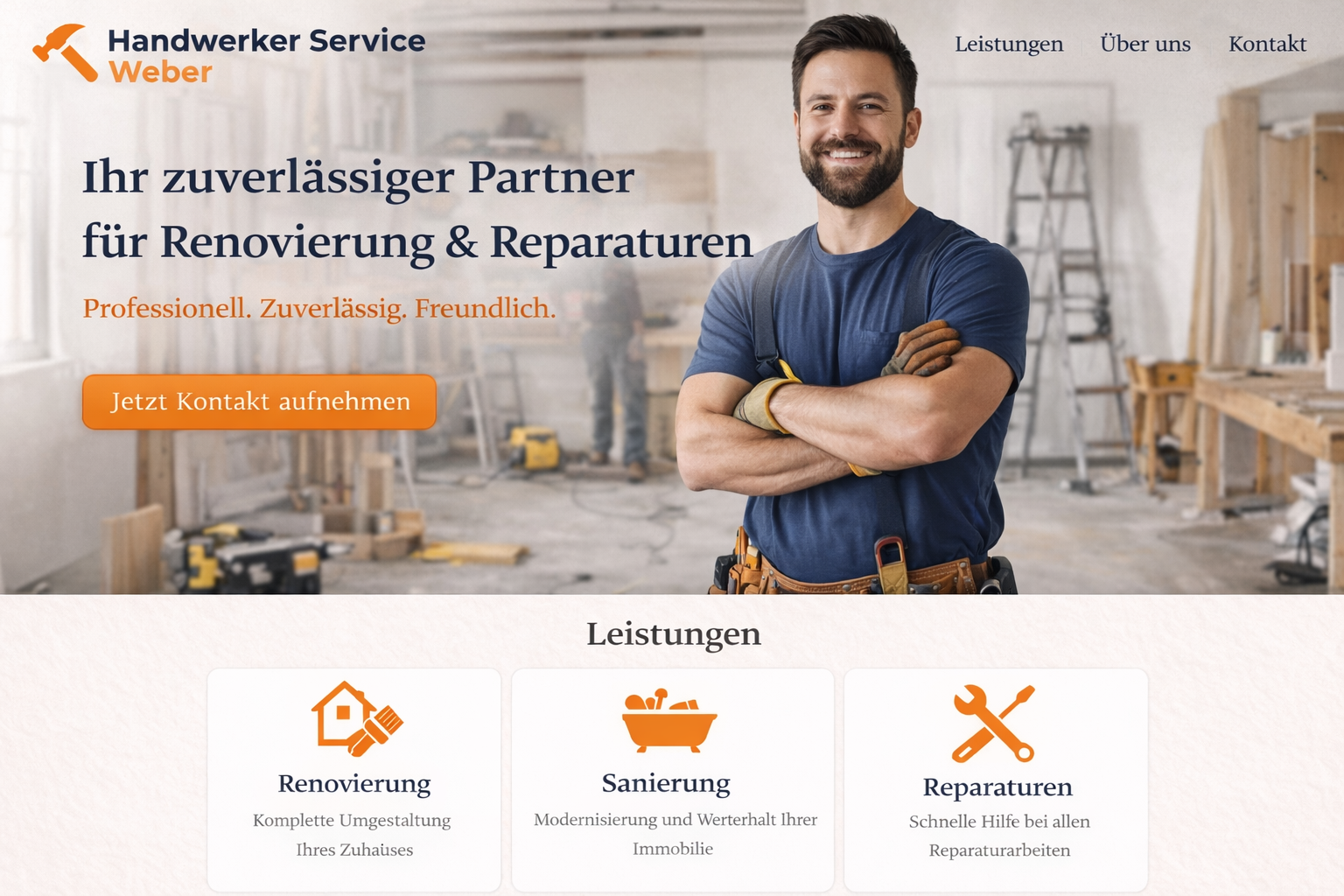 Website für einen Dienstleister